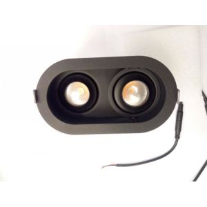 Warm White Two Head LED Spot Downlights Recessed Fixture 36 Degree Beam Angle