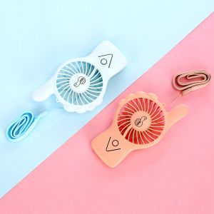Table Stand Plastic Mini Size Air Cooler USB Rechargeable Handheld Fan