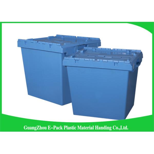Nesting Logistic Heavy Duty Storage Boxes , Plastic Storage Bins With Hinged