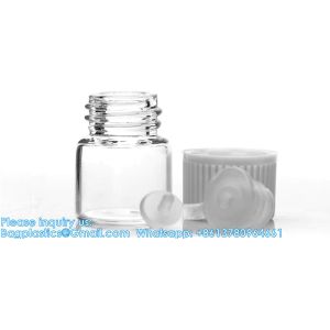 Glass Essential Oils Sample Bottles With Black Caps For Essential Oils, Perfumes