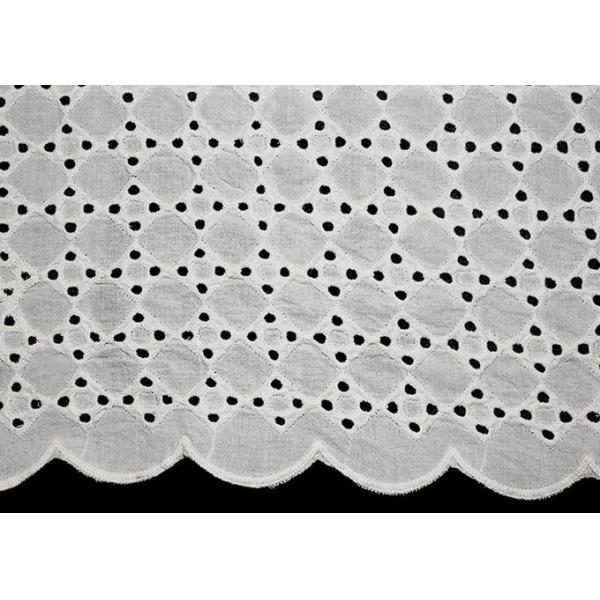 Allover Swiss Eyelet Cotton Embroidery Lace Fabric With 100% Original Cotton Yarn