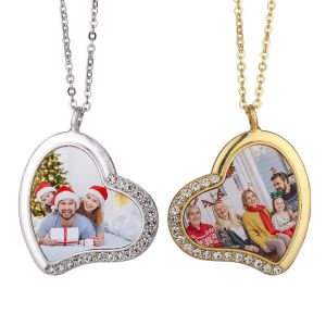 Sublimation Blank Necklace With Diamond Personalized Sublimation Blanks