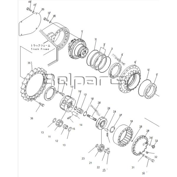 Belparts PC160 P180 PC200 Excavator 150-27-00330 Travel Final Device Floating Seal