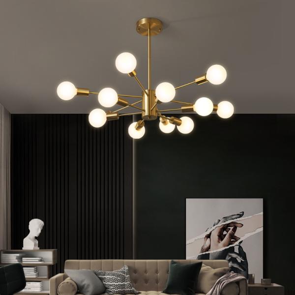 Nordic Led Glass Ball Copper Chandelier Luxury Golden Ceiling chandelier bubbles