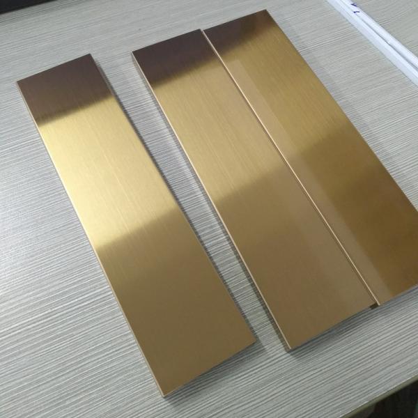 Quality Rose Gold Black Gold Color 8K Mirror Surface Flat Straight Inside Corner Tile Edge Trim For Stairs Edge Trim Transition wholesale