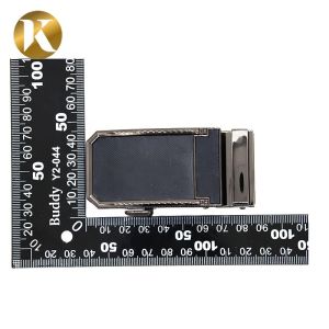 Wenzhou Kml Custom Logo Black Business Zinc Alloy Automatic Belt Buckle