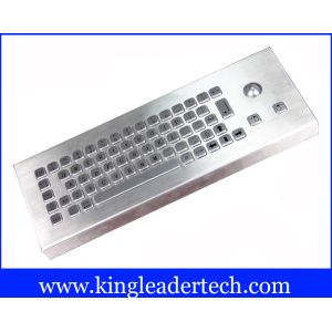 Dust-Proof Industrial Desktop Keyboard 65 Keys With Stainless Steel Trackball