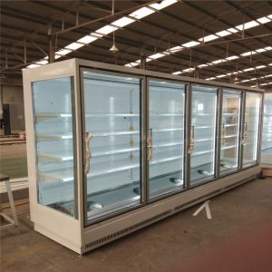 Cheap Commercial Supermarket Refrigeration Split Type Vertical Chilled Display Cabinet open chiller for sale