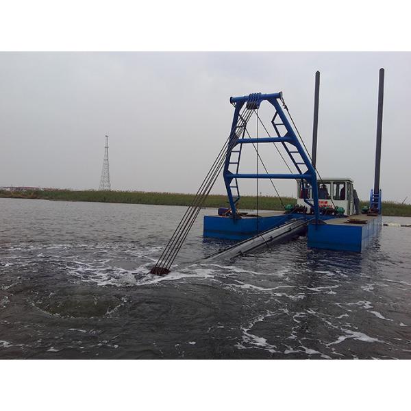 Diesel 150cbm/H Blue Color Cutter Head Dredge / 16kw River Dredging Machine
