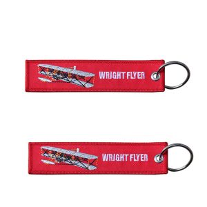 Cheap Polyester Thread Embroidered Fabric Keychain Washable Eco Friendly for sale