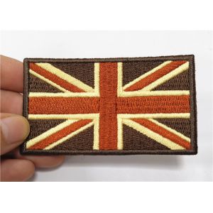 British Flag Square Military Style Patches Bright Color No Minimum