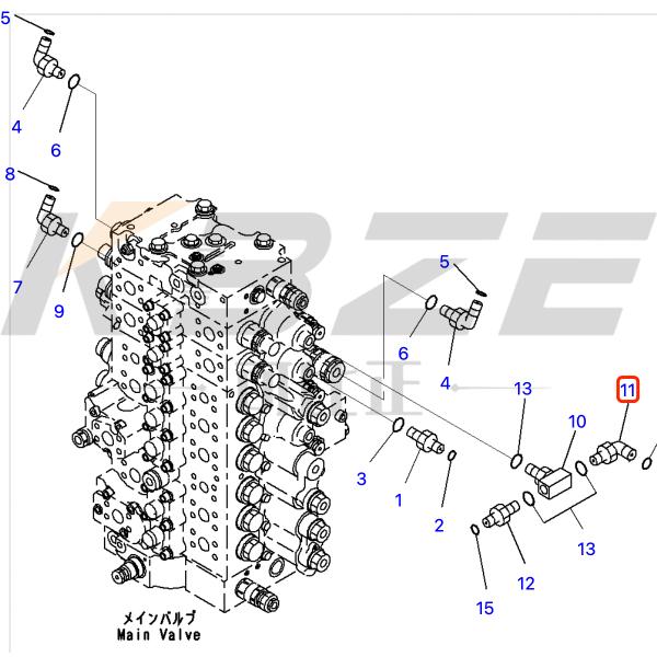 02782-10210 0278210210 KBZE FITTING ELBOW FITS D155A D31 D41E D65 D85 HD325 HD465 HD785