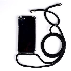 Liquid Silicone Nylon Rope Strap Shockproof Phone Cases For Iphone 6 7 Pro Max
