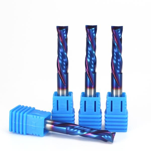 CNC Router Bit Tungsten Steel Double Edged Spiral Woodworking Flat Milling