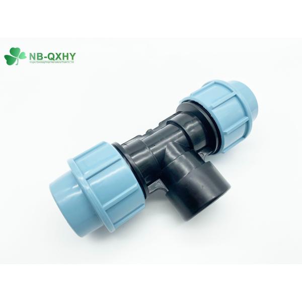 Pn16 20mm PP Compression Fitting Equal Tee for After-sales Service Plastic Pipe