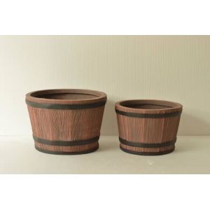Cheap Modern Lightweight Waterproof Round Fiber Clay Planter Reinforced Clay Planter for sale