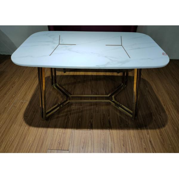 Quality Home Room 130*80*76cm Wrought Iron Marble Table wholesale