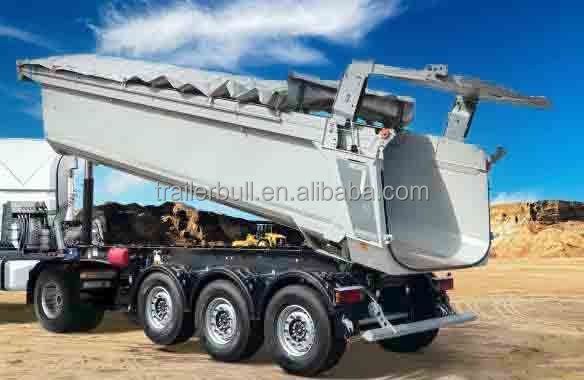 22 Cbm Solid Rounded Tipper Semi Trailer 2 Axles for Building Materials Truck Trailers