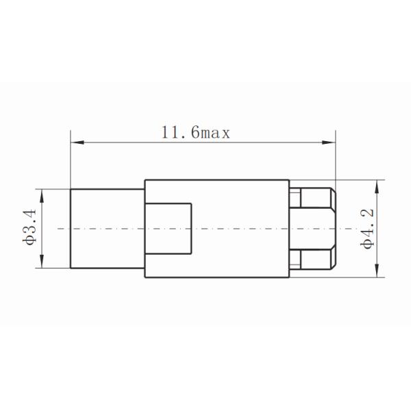 Male SMPM RF Connector for CXN3506/MF108A Cable Full Detent Interface Depth 2.11