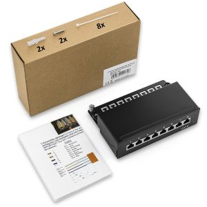 8 Port Pacthpanel UTP Wall Mount RJ45 Patch Panel Cat6 Cable Distributor