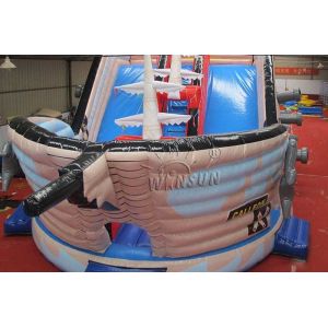 Pirate Ship Style Huge Inflatable Dry Slide Waterproof UV Protective