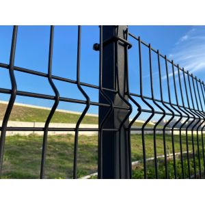 Garden PVC Coated V Bending 3D Curved Welded Wire Mesh Fence Outdoor Metal 3D
