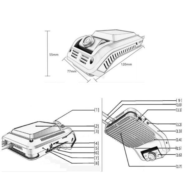 AI 4G Wifi 1080P Fatigue Alarm Advanced Driving Assistance System Dashcam CMSV6 GPS ADAS DSM BSM