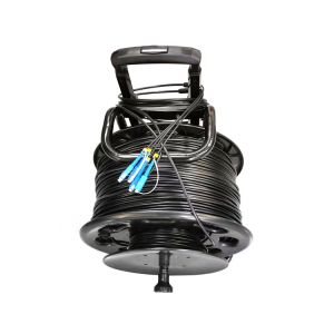 Portable Cable Reel with Single-mode G657A1 5.0mm 8cores Armored TPU jacket IDC