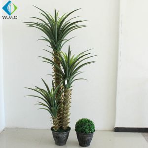 China Aloe Gladiolus Leaf Artificial Bonsai Tree , Plastic Artificial Agave Plant on sale