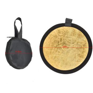 Portable 30cm Silver Round Collapsible Light Reflector For Photography Photo