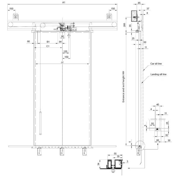 elevator landing door