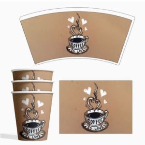 Ice Cream Coffee Cup Container Logo Custom PE PLA Materials for Making Rolled