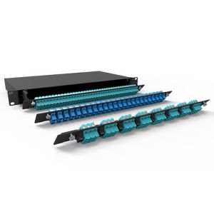 Cold Rolled Steel FTTH Fiber Optic Patch Panel LC SC E2000 For 1U Distribution