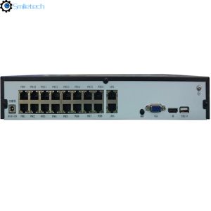 H.265 4K 16CH POE 5MP 2 SATA HDD 80M incoming bandwidth intelligent NVR network