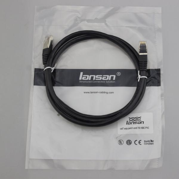 LSOH Jacket Rj45 Cat6A Patch Cord Round Shape FTP Network Cable For Communicatio