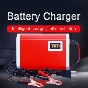 12V 5A Motorcycle Car battery Charger Pulse Repair Lead acid battery charger 12V 5A with LCD Display