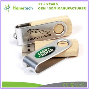 Windows/Mac OS/Linux Compatible 256GB Wood Twist USB Flash Drive with Classic