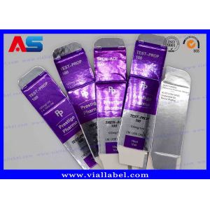 Customized 10ml Vial Packaging Boxes With Metallic Silver Foil Printing For