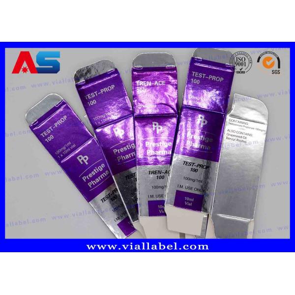 Quality Customized 10ml Vial Packaging Boxes With Metallic Silver Foil Printing For Pharma Package wholesale