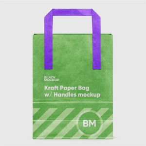 Custom Printing Shopper Paper Bag Kraft Paper Bags With Handles