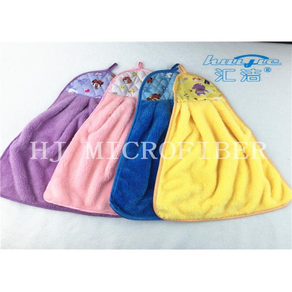 Colorful Home Essential Microfiber Cartoon Hand Towel Coral Fleece Cloth for Kitchen Bathroom
