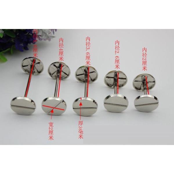 Novelty DIY hardware accessories light gold dumbbell barbell one word shape round flat metal rivets studs for handbags