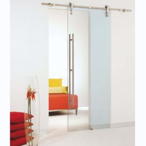 Frosted Tempered Glass Sliding Door Toughened With Hardware Kit