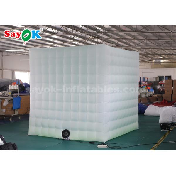 Inflatable Party Tent Oxford Cloth White And Green Inflatable Portable Photo Booth With Two Doors