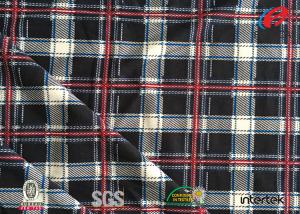Cheap Custom Design Polyester Tricot Knit Fabric Check Printed 3-4 Grade Colour Fastness for sale