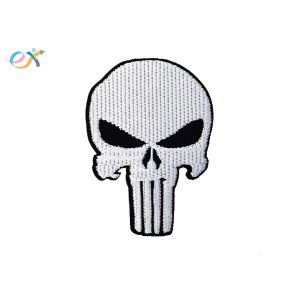 Rectangle Shape Custom Motorcycle Jacket Patches Embroidered Logo Polyester
