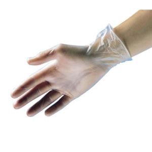 China Elastic Disposable PVC Gloves SX - XL Alkali Resistant Long Time Wearing on sale