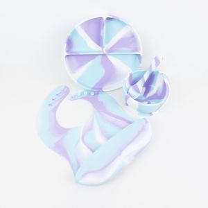 Unbreakable Safe Silicone Tableware Set For Baby Children Feeding