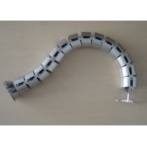Silver Color Under Table Cable Organizer Snake Cable Organizer For Office Desk