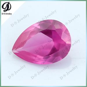 China Wholesale pearcut synthetic ruby corundum 3# ruby,ruby stone price on sale